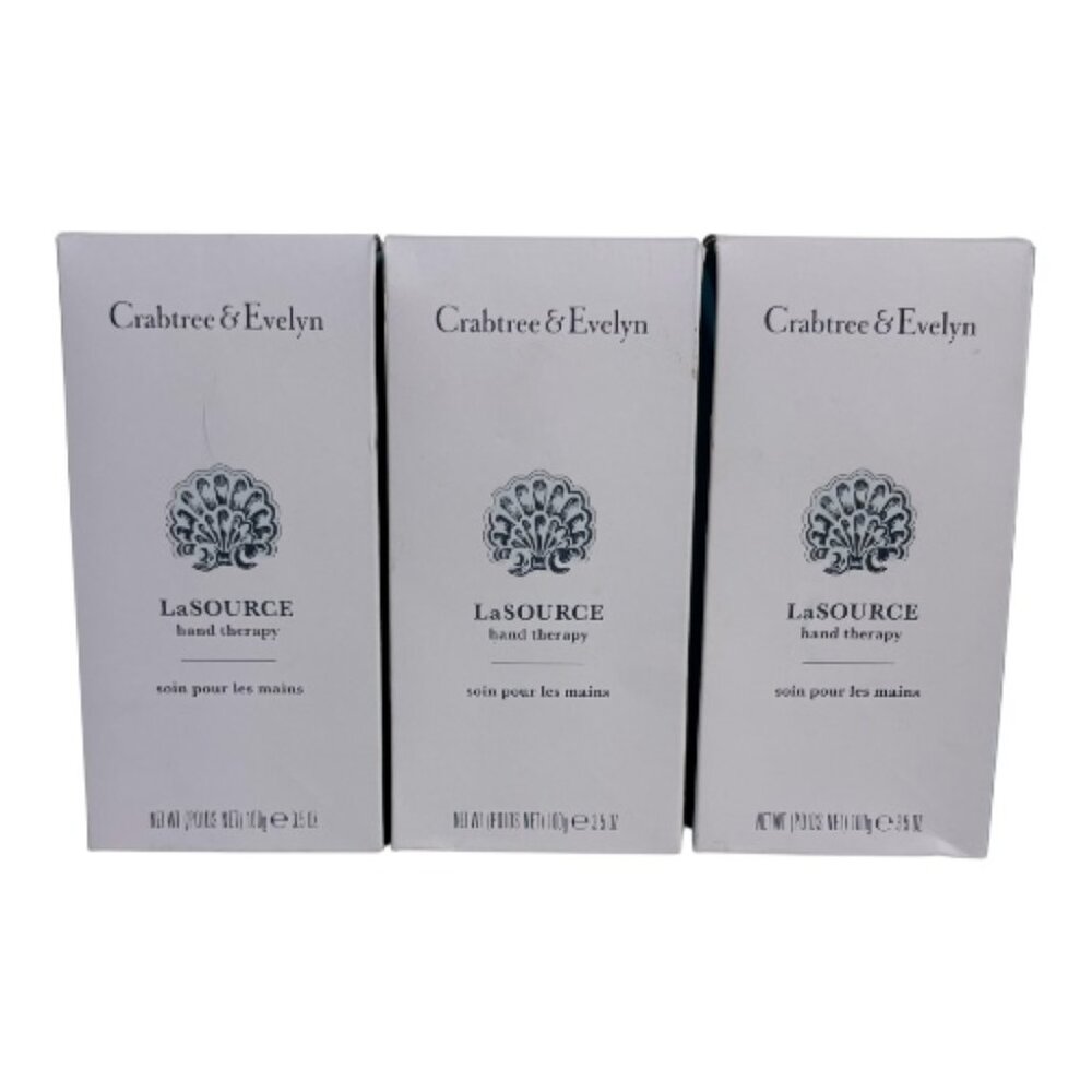 3 Crabtree & Evelyn LaSOURCE 3.5oz Hand Therapy Intensive Conditioning Cream NIB - Picture 4 of 5